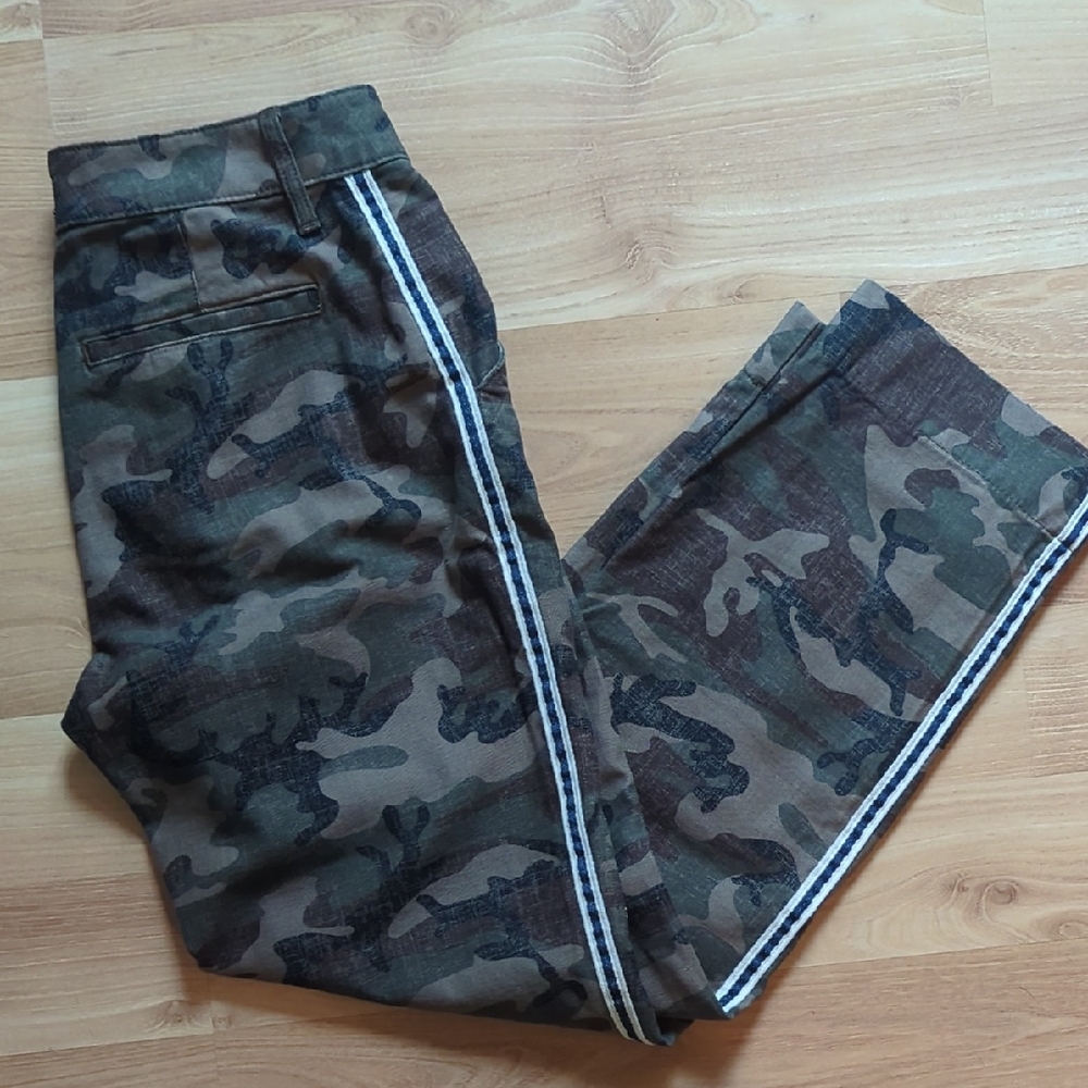 Camouflage Women's Pants with Side Stripe